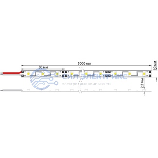 фото LED лента 5м силикон, 8 мм, IP65, SMD 2835, 60 LED/m, 12 V, цвет свечения желтый LAMPER