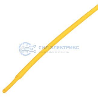 фото Трубка термоусаживаемая ТУТ нг 1,0/0,5мм, желтая, упаковка 50 шт. по 1м REXANT