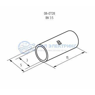 фото Соединительная гильза L-15 мм 2.5-4 мм² (ГМЛ (DIN) 4) REXANT