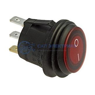фото Клавишный переключатель SB040-12V RED, IP65, on-off, диаметр 20.2 мм, номинальное напряжение 12 В, ток 6 А