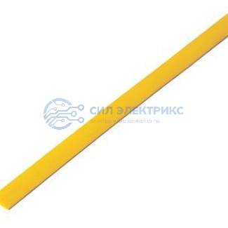 фото Трубка термоусаживаемая ТУТ нг 6,0/3,0мм, желтая, упаковка 50 шт. по 1м REXANT