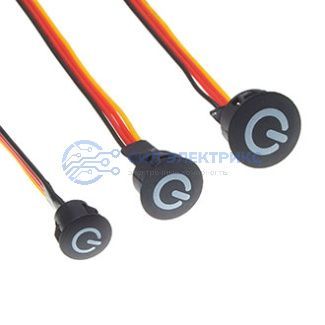 фото Кнопка сенсорная BTS 7-12V BLACK ф16 Dimming