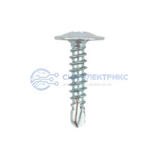 фото Саморез с прессшайбой ПШС сверло 4,2х19, короб (250 шт/уп) KRANZ