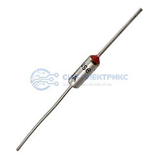 фото Термопредохранитель Termo fuse 93°C 10A axial, корпус axial, температура срабатывания 93°C, номинальный ток 10 А, рабочее напряжение 250 В
