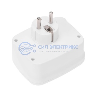 фото Тройник электрический 16А + 2х2,5А с заземлением + 3хUSB-A 2,4А + USB Type-C 3А, белый REXANT