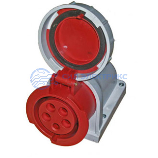 фото Розетка силовая стационарная стандарта CEE 1251, 3Р+N+PE, 32 А, 220–415 В, IP44