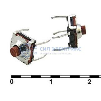 фото Тактовая кнопка WS050S-180AR, 7.2х7.2х5 мм, OFF-ON (4P), IP67, 50 мА, 12 В, 100 мОм