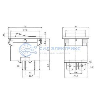 Выключатель - автомат клавишный 250V 10А (4с) RESET-OFF красный с подсветкой (IRS-2-R15) REXANT фото Выключатель - автомат клавишный 250V 10А (4с) RESET-OFF красный с подсветкой (IRS-2-R15) REXANT