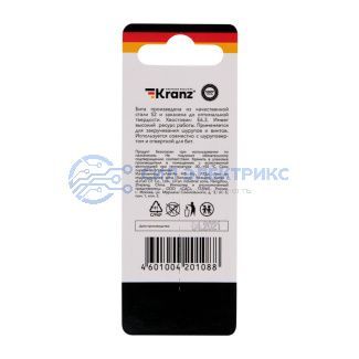 фото Бита для шуруповерта Torx T10х50 мм (2 шт./уп.) Kranz