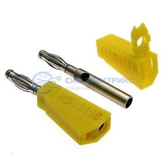 фото Штекер (гнездо, клемма) Z040 4mm Stackable Plug YELLOW
