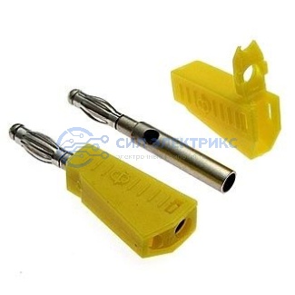 Штекер (гнездо, клемма) Z040 4mm Stackable Plug YELLOW фото Штекер (гнездо, клемма) Z040 4mm Stackable Plug YELLOW