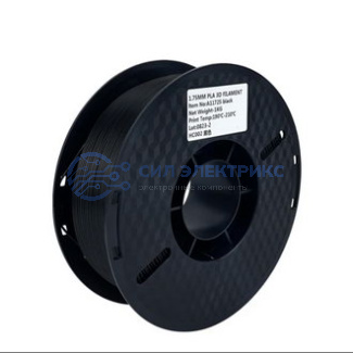 фото Филамент для 3D-принтера PLA-1.75-BLK-1KG