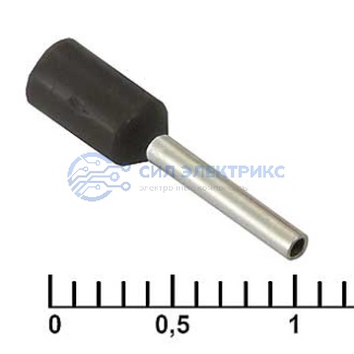 Наконечник на кабель DN00508 black (1x8mm) фото Наконечник на кабель DN00508 black (1x8mm)