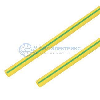 фото Трубка термоусаживаемая ТУТ 6,0/3,0мм, желто-зеленая, упаковка 50 шт. по 1м, PROconnect