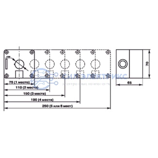 фото Корпус пластиковый КП 2 кнопки 22 мм