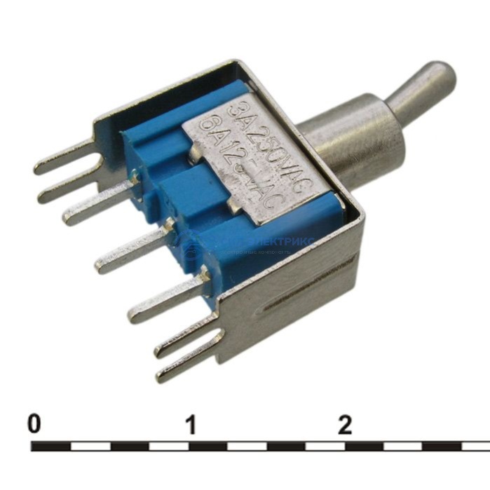 Микротумблер MTS-102-A2T, ON-ON, SPDT, 3 А, 250 В, 20 мОм фото Микротумблер MTS-102-A2T, ON-ON, SPDT, 3 А, 250 В, 20 мОм