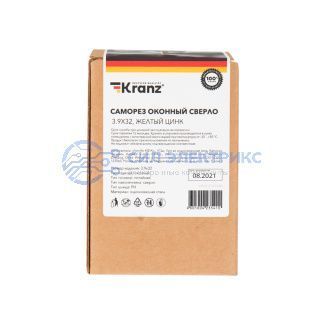 Саморез оконный KRANZ сверло, 3.9х32, желтый цинк, короб (500 шт./уп.) фото Саморез оконный KRANZ сверло, 3.9х32, желтый цинк, короб (500 шт./уп.)