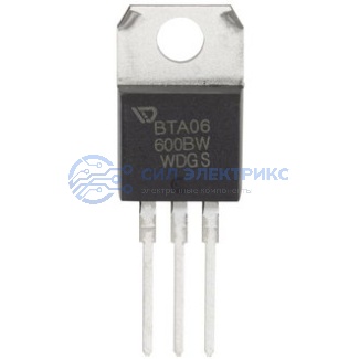 фото Симистор BTA06-600BW, 600 В, 6 А, корпус TO-220AB, изолированный