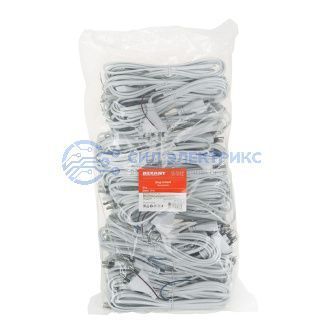 фото Шнур сетевой, вилка плоская без розетки, кабель 2x0.5 мм², длина 1,8 метра, белый REXANT