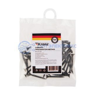 Саморез гипсокартон-металл KRANZ 3.5х32, пакет (50 шт./уп.) фото Саморез гипсокартон-металл KRANZ 3.5х32, пакет (50 шт./уп.)