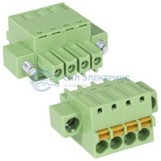 фото Клеммник 15EDGKDM-3.5-04P-14-00Z(H), шаг 3.5 мм, 4 контакта, угловой, корпус THT