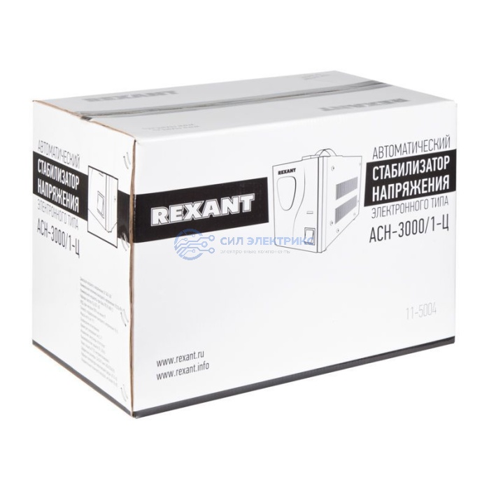 Стабилизатор напряжения AСН-3000/1-Ц REXANT фото Стабилизатор напряжения AСН-3000/1-Ц REXANT