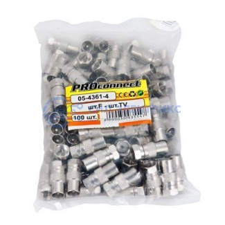 фото Переходник штекер F-штекер TV PROconnect