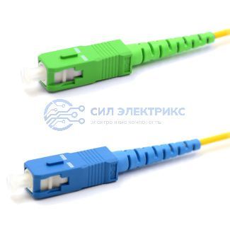 фото Патч-корд оптический переходной (SM), 9/125 (OS2), SC/APC-SC/UPC, (Simplex), LSZH, 15м REXANT