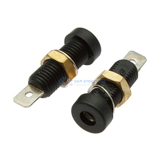 Штекер (гнездо, клемма) Z032 4mm Socket BLACK фото Штекер (гнездо, клемма) Z032 4mm Socket BLACK