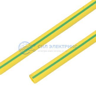 фото Трубка термоусаживаемая ТУТ нг 15,0/7,5мм, желто-зеленая, упаковка 50 шт. по 1м REXANT