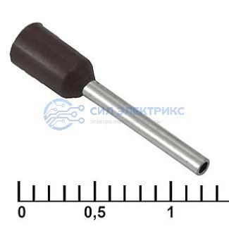 Наконечник на кабель DN00510 black (1x10mm) фото Наконечник на кабель DN00510 black (1x10mm)