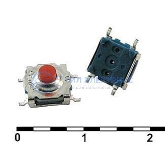 фото Тактовая кнопка WSTP7750-250AR, 9х9х5 мм, OFF-ON (4P), IP67, 250 мА, 12 В, 100 мОм