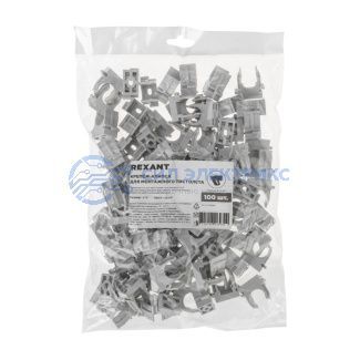 фото Крепеж-клипса для монтажного пистолета Ø16 мм, серая REXANT