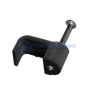 фото Крепеж кабеля плоский 10 х 5 мм, черный (упак. 50 шт) REXANT