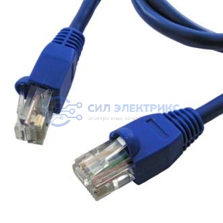 Кабель Патчкорд RJ45 1m синий фото Кабель Патчкорд RJ45 1m синий