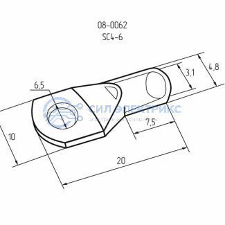 фото Наконечник кольцевой REXANT НК, ø6.5 мм, 4 мм², ТМЛ (DIN) 4-6