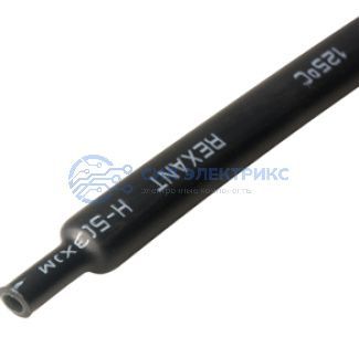 фото Трубка термоусаживаемая СТТК (3:1) двустенная клеевая 18,0/6,0мм, черная, упаковка 10 шт. по 1м REXANT