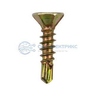 Саморез оконный KRANZ сверло, 3.9х16, желтый цинк, короб (1000 шт./уп.) фото Саморез оконный KRANZ сверло, 3.9х16, желтый цинк, короб (1000 шт./уп.)