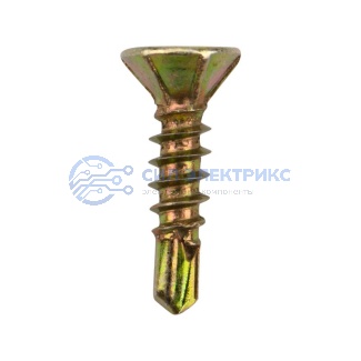 фото Саморез оконный KRANZ сверло, 3.9х16, желтый цинк, короб (1000 шт./уп.)