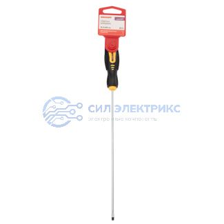 фото Отвертка шлицевая SL3х200мм, двухкомпонентная рукоятка REXANT