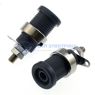 фото Z012 4mm panel jack BLACK