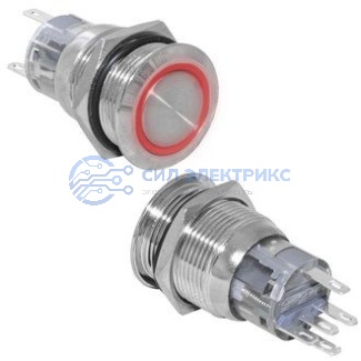 Кнопка антивандальная LAS2-AGQ-11E/R/N on-(on) фото Кнопка антивандальная LAS2-AGQ-11E/R/N on-(on)