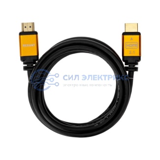 Кабель REXANT HDMI - HDMI 2.1 длина 2 метра GOLD фото Кабель REXANT HDMI - HDMI 2.1 длина 2 метра GOLD