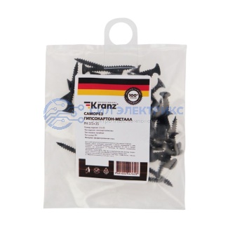 фото Саморез гипсокартон-металл KRANZ 3.5х35, пакет (50 шт./уп.)