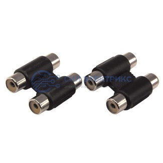 фото Переходник аудио (2 гнезда RCA - 2 гнезда RCA), бинокль, (1шт) REXANT