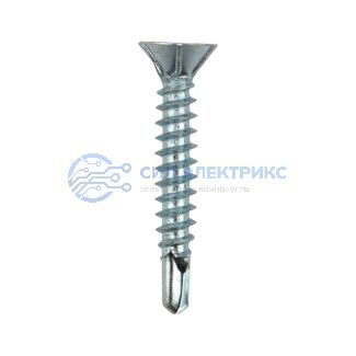 Саморез оконный KRANZ сверло, 3.9х25, белый цинк, короб (500 шт./уп.) фото Саморез оконный KRANZ сверло, 3.9х25, белый цинк, короб (500 шт./уп.)