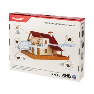 фото Комплект видеонаблюдения REXANT 2 наружные и 2 внутренние камеры AHD/2.0 Full HD