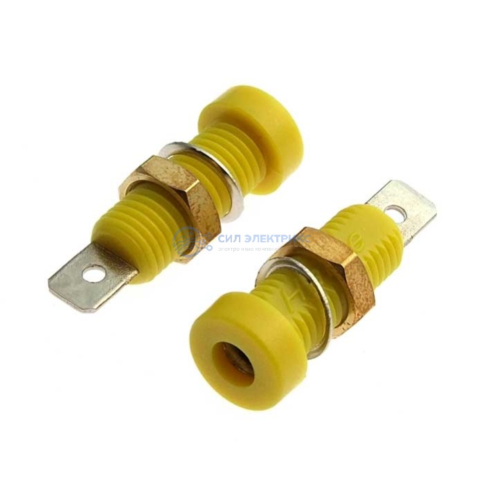 Штекер (гнездо, клемма) Z032 4mm Socket YELLOW фото Штекер (гнездо, клемма) Z032 4mm Socket YELLOW