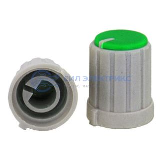 фото RR4853 (6mm п.круг зеленый) ручка приборная
