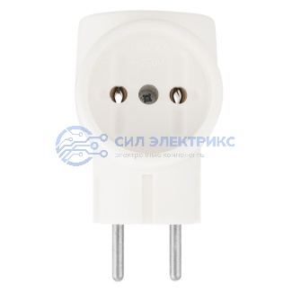 фото Евротройник электрический без заземления 220 В, 6A REXANT Индивидуальный пакет